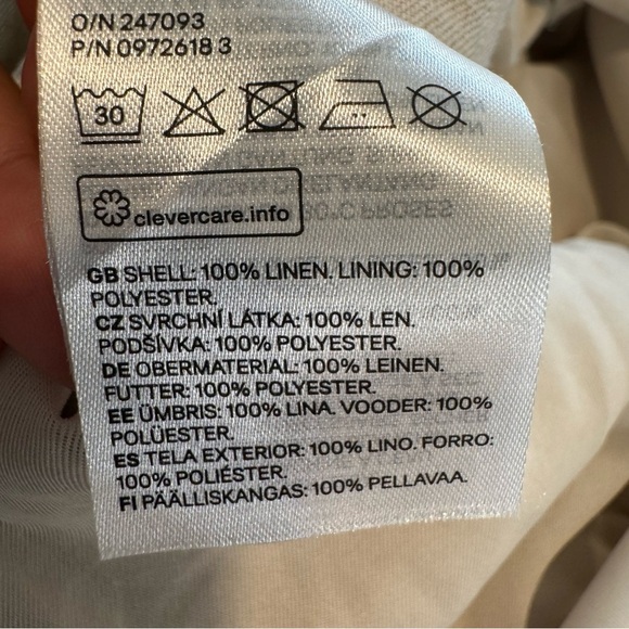 H&M Linen Jumpsuit Beach Resortwear Wide Leg Minimalist XL - Picture 7 of 8